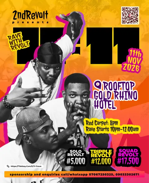 11:11 RAVE WITH REVOLT event poster