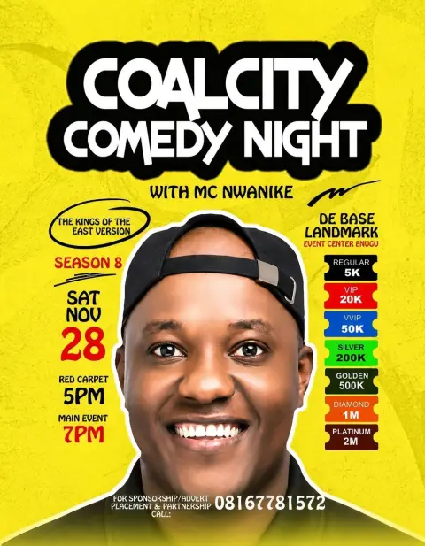 Coal City Comedy Night with MC Nwanike - Season 8 event poster