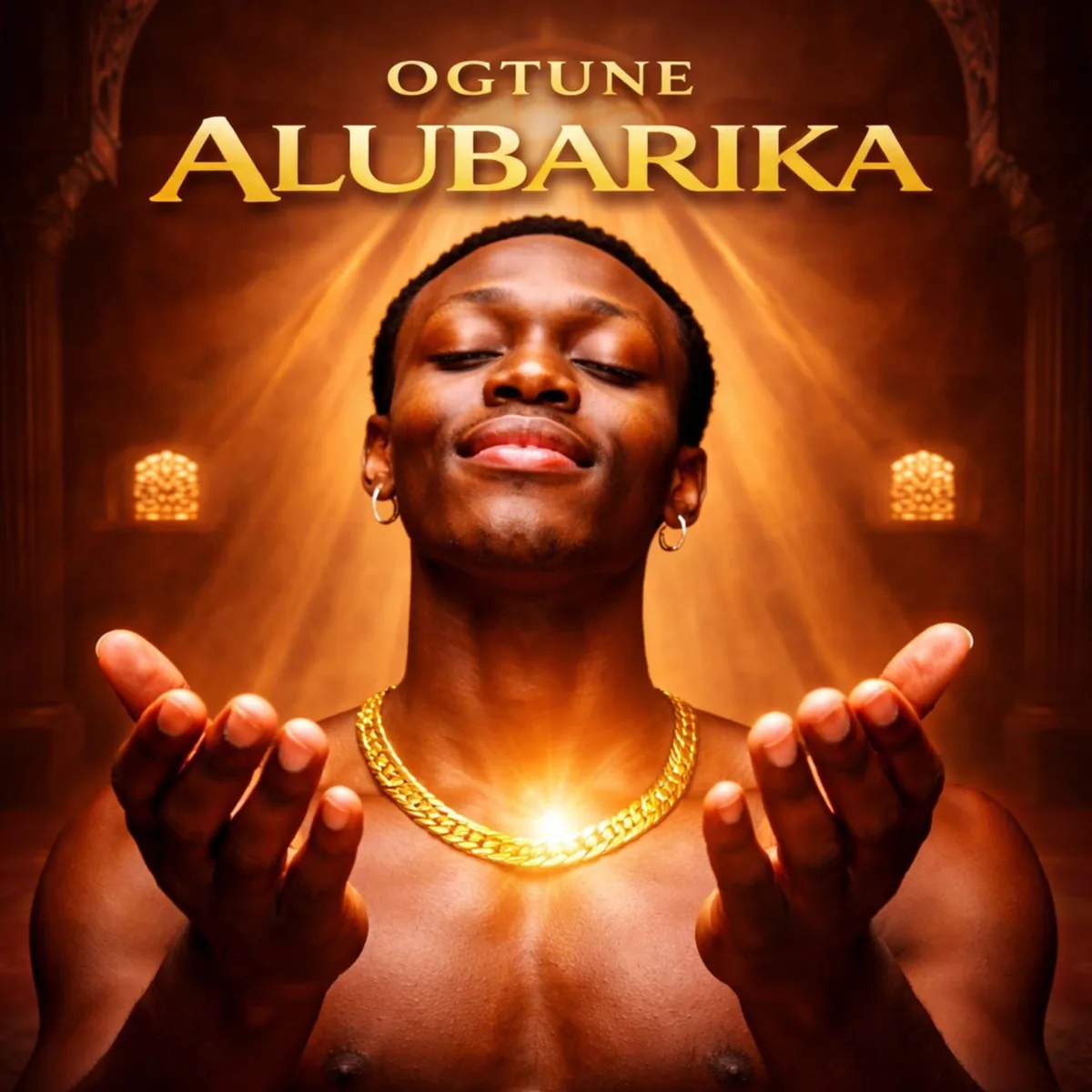 Alubarika release artwork showing OGtune with his hands raised